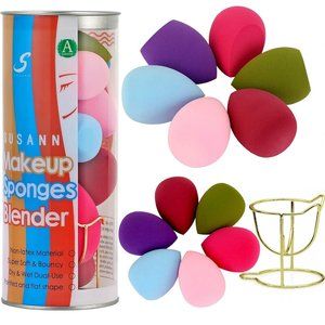 12pcs Beauty Foundation Holder Blending Cosmetic Puff Flawless Sponges